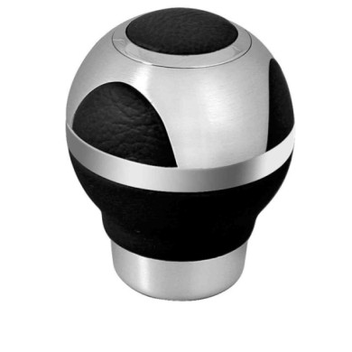 00096-C-01.JPG Globe Pomello Leva Cambio Nero Pomelli In Pelle E Alluminio Leva Cambio