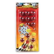 02230-S-01.JPG Colour Crystal 20 Copribulloni Ø 17 Mm Rosso Decorazione Ruote Protezione/estetica