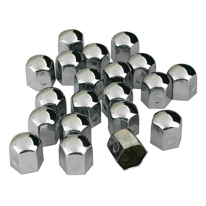 02239-S-01.JPG Chromed Caps Copribulloni In Acciaio Cromato Ø 19 Mm Decorazione Ruote Protezione/estetica