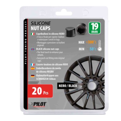 02245-S-01.JPG Copribulloni In Silicone 20 Pz 19 Mm Decorazione Ruote Protezione/estetica