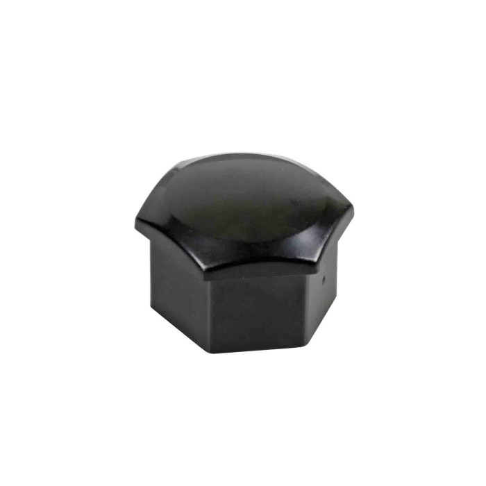 02248-S-02.JPG Black Nut Caps 20 Copribulloni In Abs Ø 17 Mm Decorazione Ruote Protezione/estetica