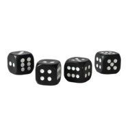 02460-A-01.JPG California Dices Set 4 Tappi Coprivalvola Nero Tappi Coprivalvola Protezione/estetica