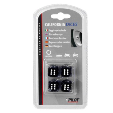 02460-C-01.JPG California Dices Set 4 Tappi Coprivalvola Nero Tappi Coprivalvola Protezione/estetica