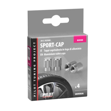 02500-S-01.JPG Sport Cap Set 4 Tappi Coprivalvola Alluminio Tappi Coprivalvola Protezione/estetica