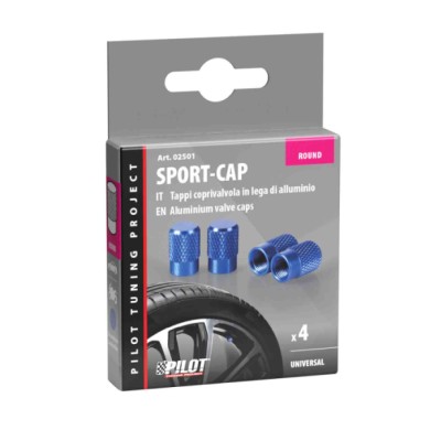 02501-S-01.JPG Sport Cap Set 4 Tappi Coprivalvola Blu Tappi Coprivalvola Protezione/estetica