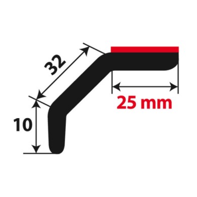 04567-C-01.JPG Sk 2 Uni Skirt Spoiler Paraurti In Gomma 32+10 Mm Prese Aria Simulazioni Adesive