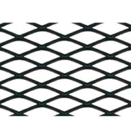 Racing Grill Rombo Medio 6x12 Mm 100x33 Cm Nero Anodizzato Nero Anodizzato Griglie Aerazione