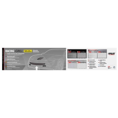 04590-S-01.JPG Racing Grill Rombo Medio 6x12 Mm 120x20 Cm Lucido Lucido Griglie Aerazione