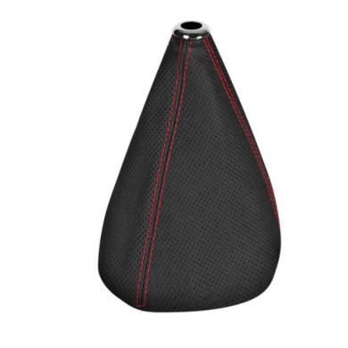 05046-D-01.JPG Premium Sport Cuffia Leva Cambio In Pelle Perforata Nero/rosso Cuffie Cambio Leva Cambio