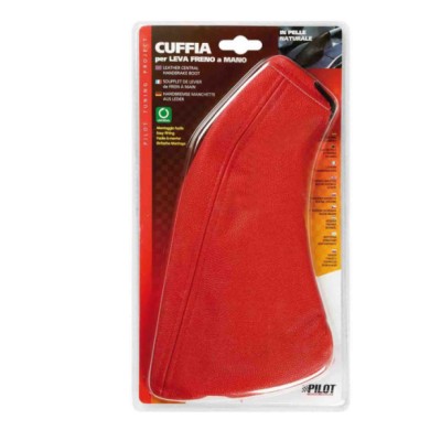 05053-S-01.JPG Cuffia In Pelle Leva Freno A Mano Rosso Cuffie Freno Mano Freno A Mano