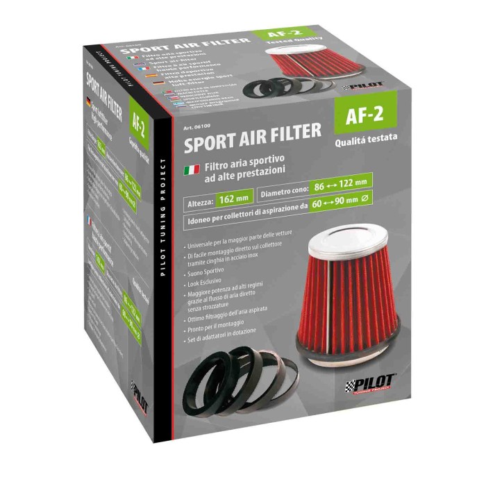 06100-A-01.JPG Af 2 Filtro Aria Conico Filtri Sportivi Filtri Aria Universali
