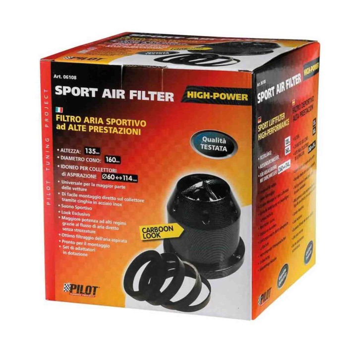 06108-C-01.JPG Filtro Aria Carbon Look Filtri Sportivi Filtri Aria Universali