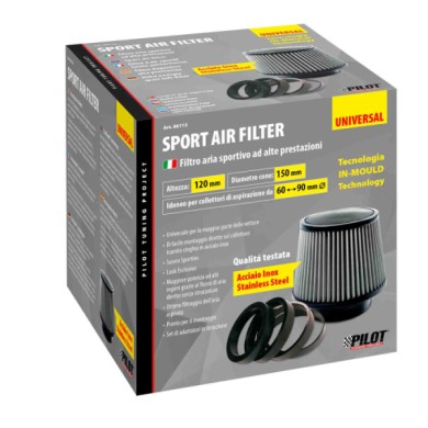 06115-S-01.JPG Filtro Aria Conico Acciaio Inox Filtri Sportivi Filtri Aria Universali