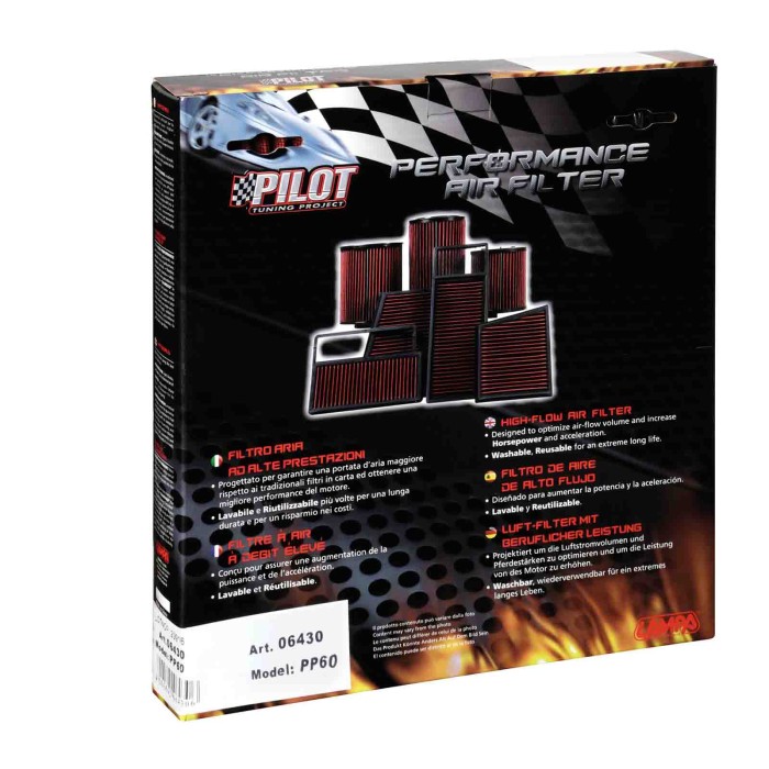 06430-S-01.JPG Filtro Aria Pilot Performance Pp60 C-crosser-asx-lancer / Sportback-lancer Evoluzione Evo-outlander-4007-407 / Sw