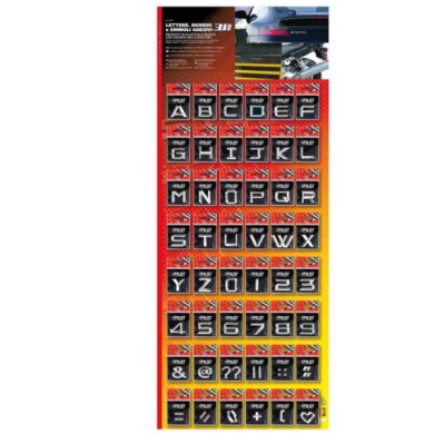 07060-S-01.JPG 3d Letters Espositore Da 480 Pezzi Type 2 Lettere E Numeri Adesivi