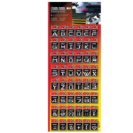 3d Letters Espositore Da 480 Pezzi Type 2 Lettere E Numeri Adesivi