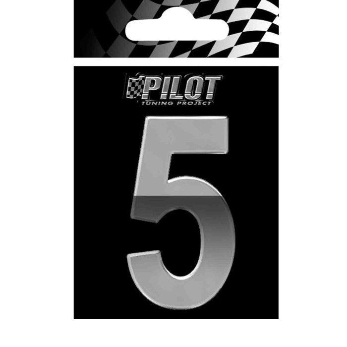 07141-S-01.JPG 3d Letters Type 4 (70 Mm) 5 Lettere E Numeri Adesivi