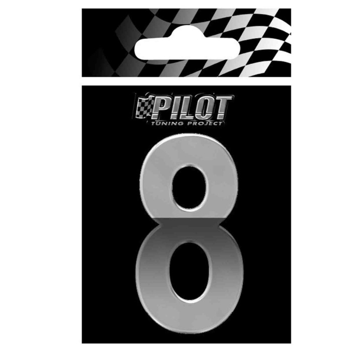 07144-S-01.JPG 3d Letters Type 4 (70 Mm) 8 Lettere E Numeri Adesivi