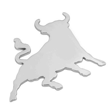 07207-C-01.JPG Emblema 3d Cromato Bull Emblema 3d Cromato Emblemi 3d