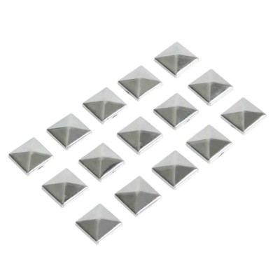 07214-A-01.JPG Decor Studs Borchie Cromate 15 Pz 10x10 Mm Ornamenti Adesivi Profili E Ornamenti