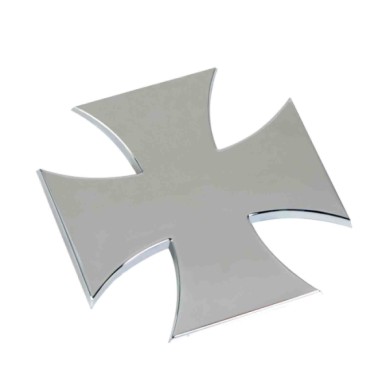 07234-C-01.JPG Emblema 3d Cromato Cross Emblema 3d Cromato Emblemi 3d