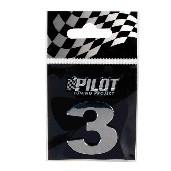 07890-S-01.JPG 3d Letters Type 3 (28 Mm) 3 Lettere E Numeri Adesivi