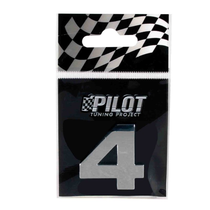 07891-S-01.JPG 3d Letters Type 3 (28 Mm) 4 Lettere E Numeri Adesivi