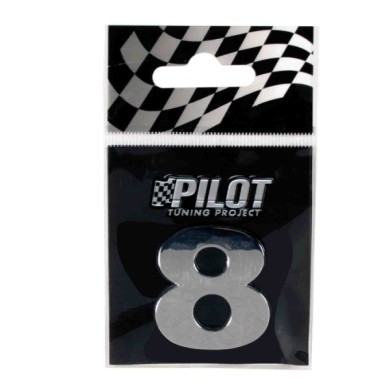 07895-S-01.JPG 3d Letters Type 3 (28 Mm) 8 Lettere E Numeri Adesivi