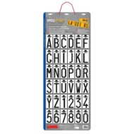 07961-S-01.JPG Spell It Assortimento Completo In Espositore Da 360 Pezzi 80x35 Mm Portatarga Targhe E Contrassegni