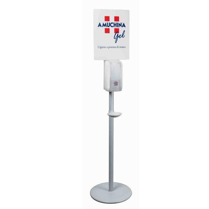 AM386310-S-01.JPG Piantana Porta Dispenser Automatico Igienizzanti E Protezioni Igiene E Protezione