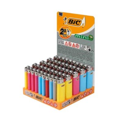 BIC807972-C-01.JPG Accendini Bic Classic Mini J25. Display Da 50 Pezzi Colori Assortiti Accendini E Accessori Tabacco