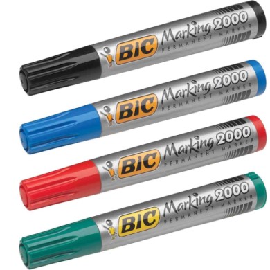BIC8209112-S-02.JPG Bic Marking 2000 Marcatori Permanenti Scatola 4 Colori Cancelleria