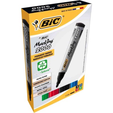 BIC8209112-C-01.JPG Bic Marking 2000 Marcatori Permanenti Scatola 4 Colori Cancelleria