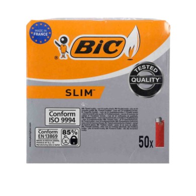 BIC830612-C-02.JPG Accendini Bic Classic Slim J23. Display Da 50 Pezzi Colori Assortiti Accendini E Accessori Tabacco
