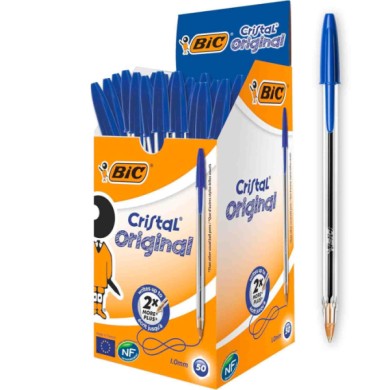 BIC8373609-C-01.JPG Bic Cristal Original Penne A Sfera Scatola 50 Pz Blu Cancelleria