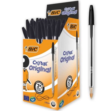 BIC8373639-C-01.JPG Bic Cristal Original Penne A Sfera Scatola 50 Pz Nero Cancelleria