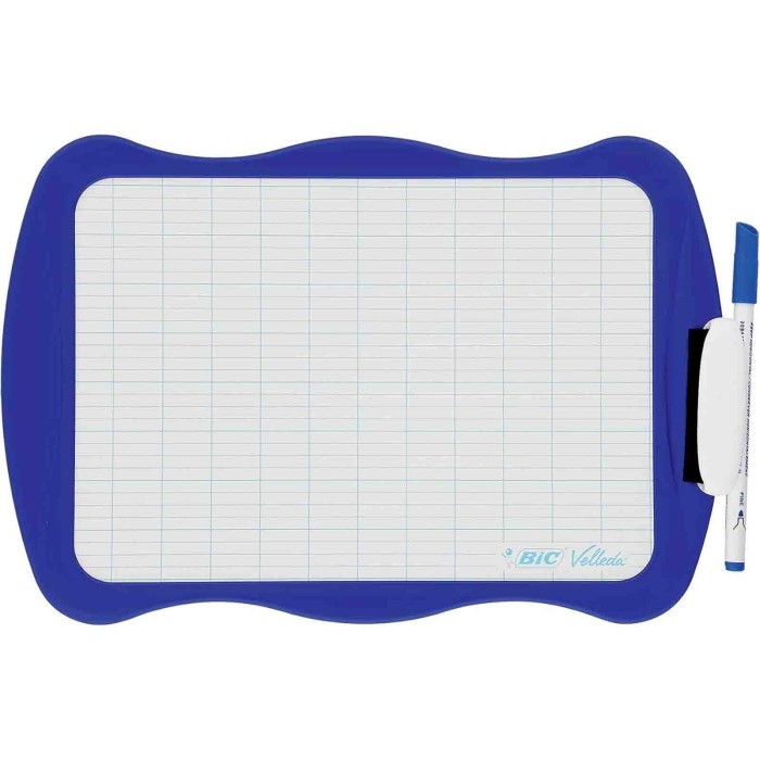 BIC841362-C-01.JPG Bic Lavagna Doppia Faccia Con Marcatore E Cancellino - 21x31 Cm Cancelleria