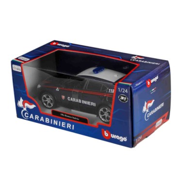 BU01272-C-02.JPG Auto Carabinieri Alfa Romeo Giulia/stelvio Assortite Burago Scala 1:24 Scatola Vetrina Modellini In Metallo