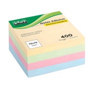 Memo Stick Adesivi Riposizionabili Linea Pastel Cubo Da 400 Fogli 75 X 75 Mm Cancelleria