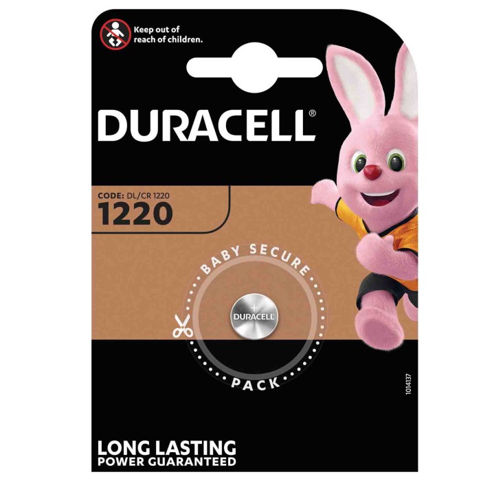 DC4030312-C-01.JPG Duracell Elettronica "1220" 1 Pz Pile E Batterie