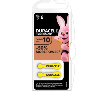 DC4062580-C-01.JPG Duracell Hearing Aid "10" 6 Pz Pile E Batterie