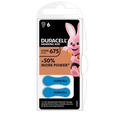 DC4062689-C-01.JPG Duracell Hearing Aid "675" 6 Pz Pile E Batterie