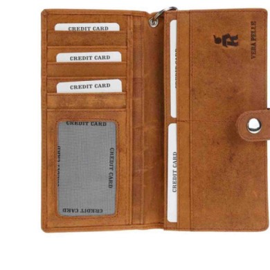 ERPFTBR-S-01.JPG Trucker Wallet Portafoglio Marrone Portafogli Portaoggetti
