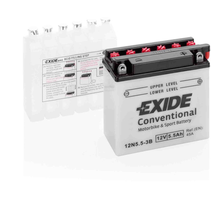 NEUTRO.jpg Batteria 12v Exide Bike Conventional 6 Ah 45 A Sxt-arizona, Fast Bike Kick Exide Bike Batterie Per Moto Batterie