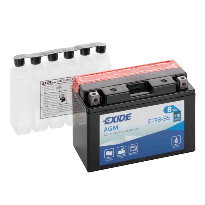 NEUTRO.jpg Batteria 12v Exide Bike Agm 8 Ah 110 A Skyliner-mt-03-tt 600 Re-x Exide Bike Batterie Per Moto Batterie
