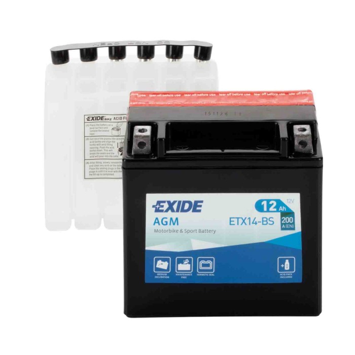 NEUTRO.jpg Batteria 12v Exide Bike Agm 12 Ah 200 A Caponord 1200-dorsoduro 1200 Exide Bike Batterie Per Moto Batterie