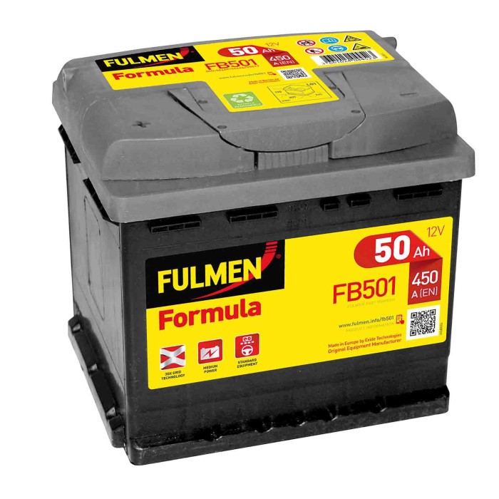EXFB501-D-01.JPG Batteria 12v Fulmen Formula 50 Ah 450 A L01 Kalos-kalos (klas)-aveo / Kalos Saloon (t250, T255)-126 (126_)-niro