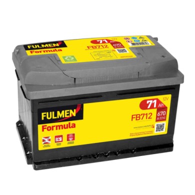 EXFB712-D-01.JPG Batteria 12v Fulmen Formula 71 Ah 670 A Lb3 156 (932)-159 (939)-gt (937) Fulmen Batterie Per Auto Batterie