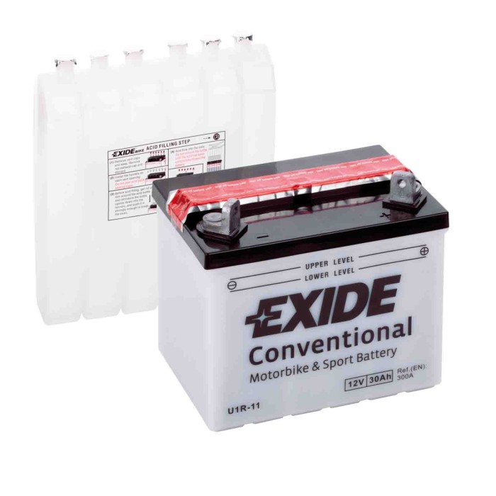 EXU1R11.JPG Batteria 12v Exide Bike Conventional 30 Ah 300 A Exide Bike Batterie Per Moto Batterie