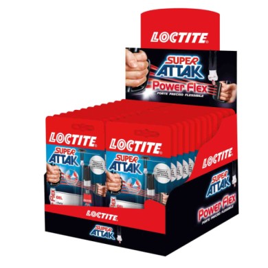 HE2047420D-S-01.JPG Loctite Super Attak Power Flex 3 G Display 24 Pz Adesivi Professionali
